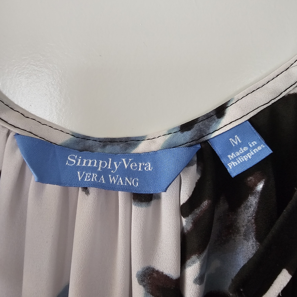 Simply Vera Vera Wang Black and White Blouse